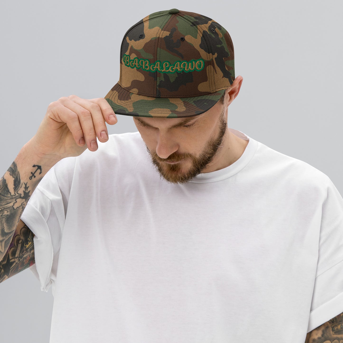 Babalawo 1 Isese Reverse Script Snapback hat