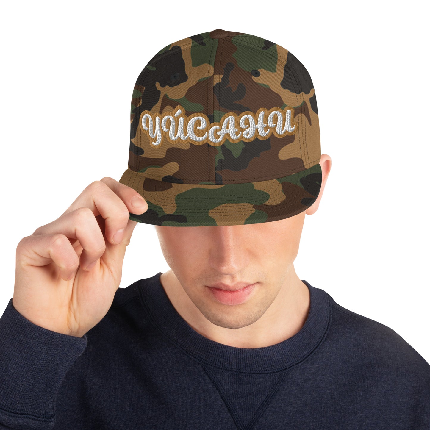 YUCAHU 1   Script Snapback hat