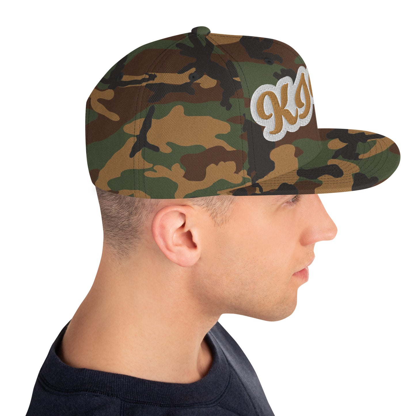 King Reverse Script Snapback hat