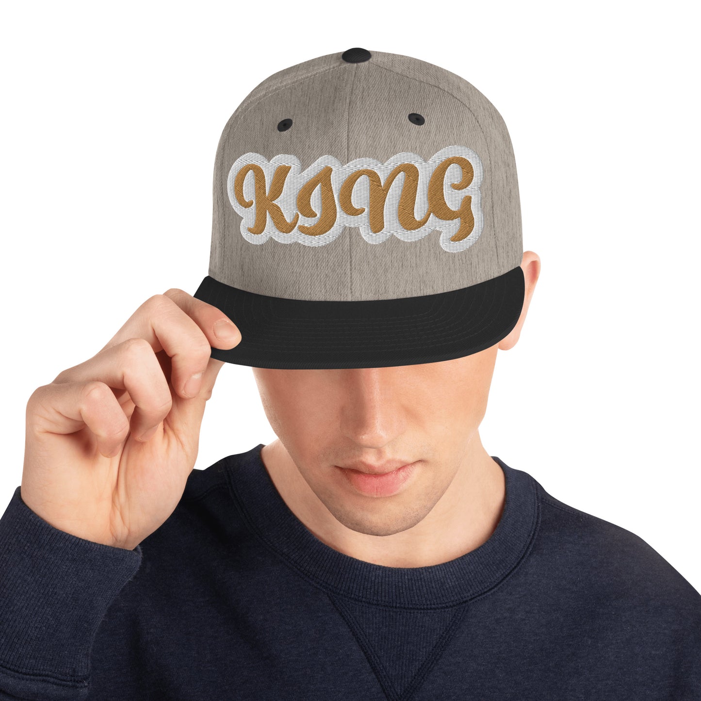 King Reverse Script Snapback hat