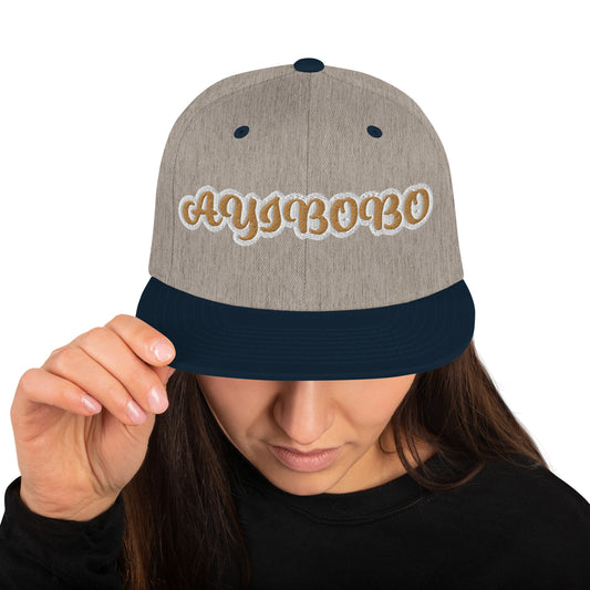 Ayibobo Reverse Script Snapback hat