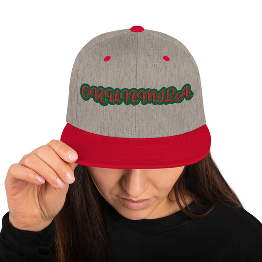 ORUNMILA Red/Green Snapback Hat