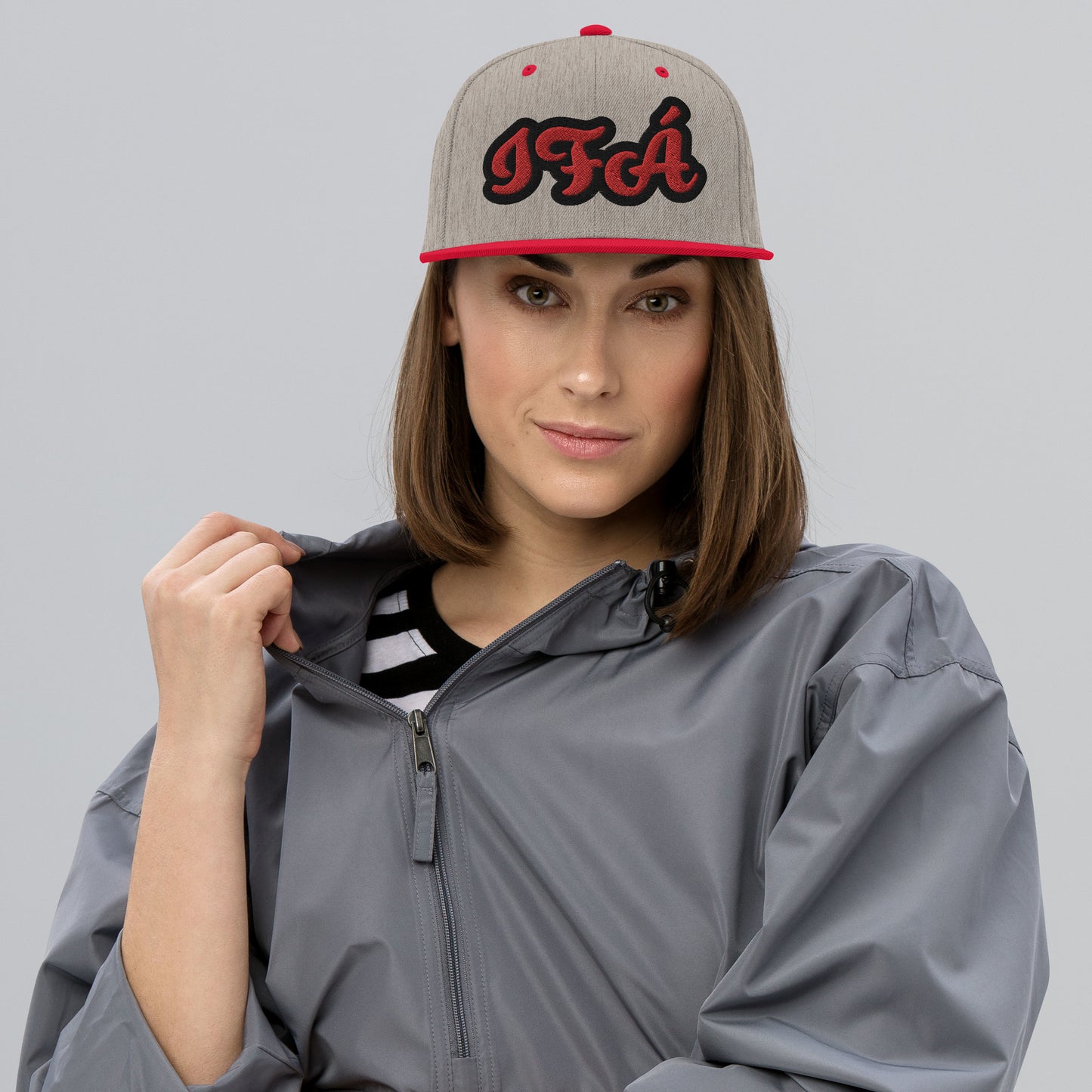 IFÁ Red 3 Script Snapback Hat