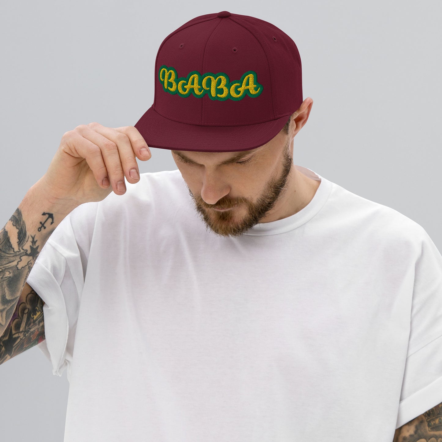 Baba 1 Lucumi Reverse Script Snapback hat