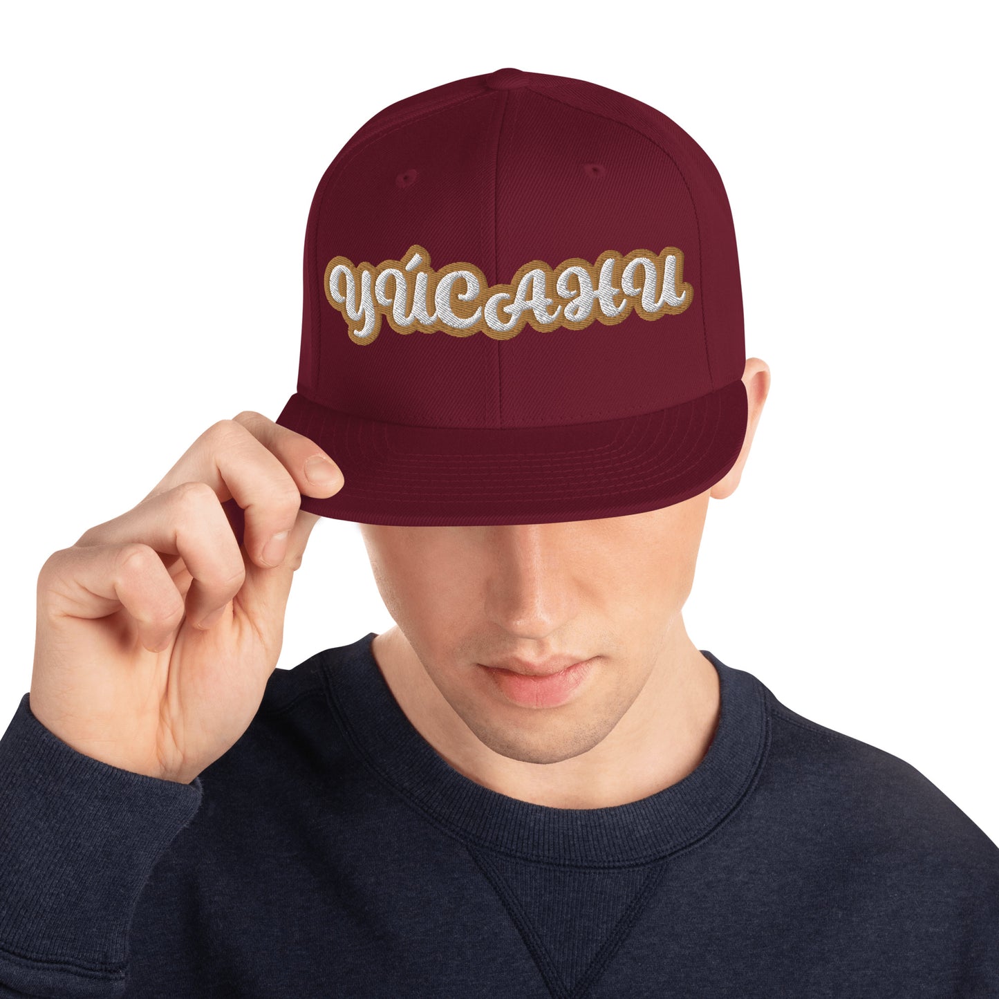 YUCAHU 1   Script Snapback hat