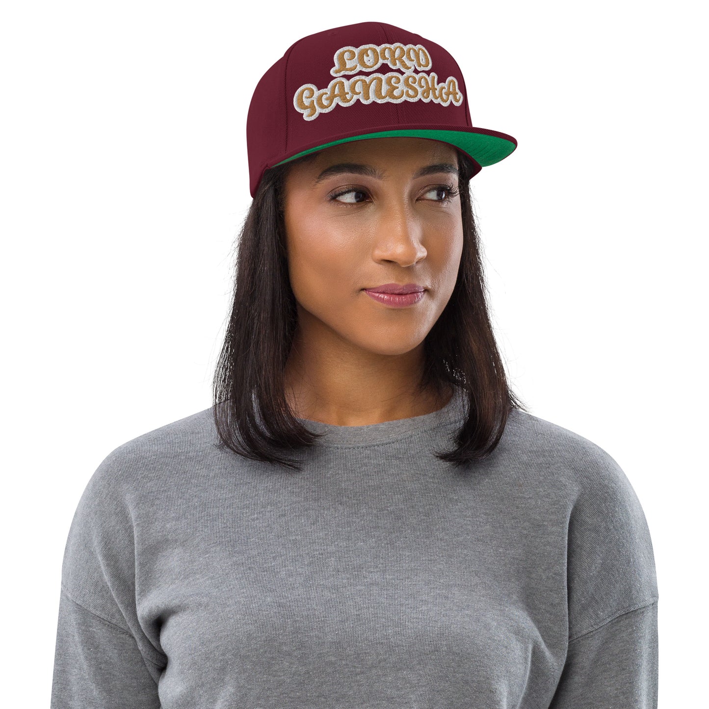 LORD GANESHA 1 Reverse Script Snapback hat