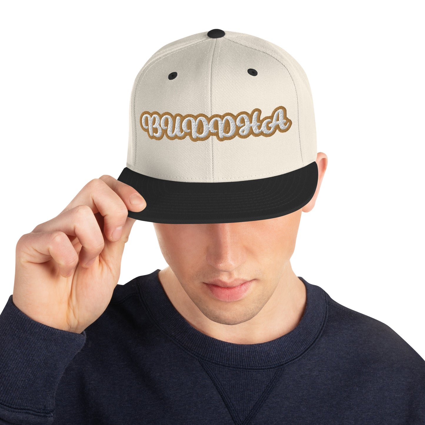 BUDDHA 1  Script Snapback hat