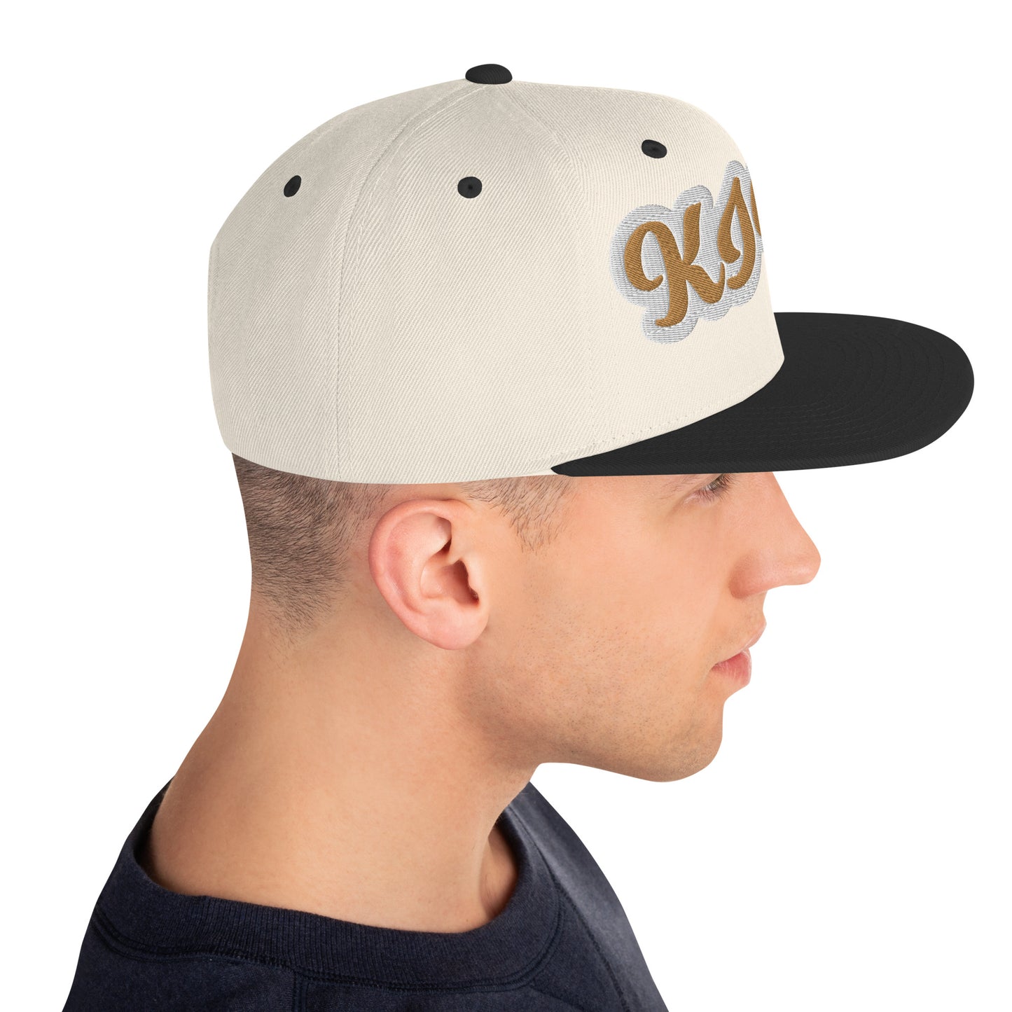 King Reverse Script Snapback hat