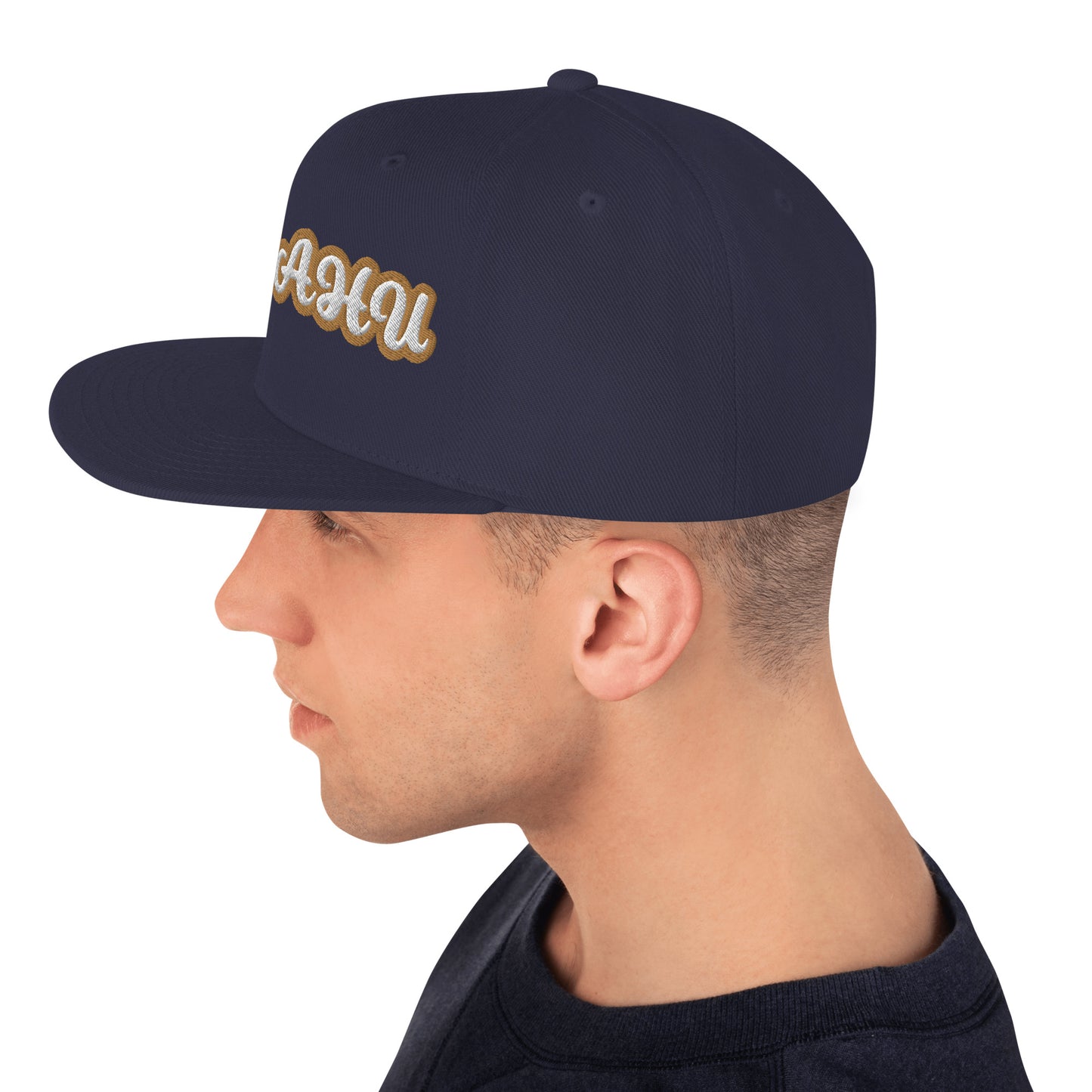 YUCAHU 1   Script Snapback hat