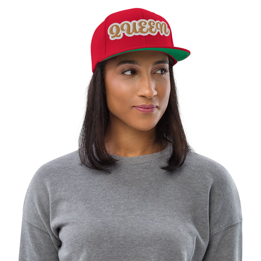 Queen Reverse Script Snapback hat