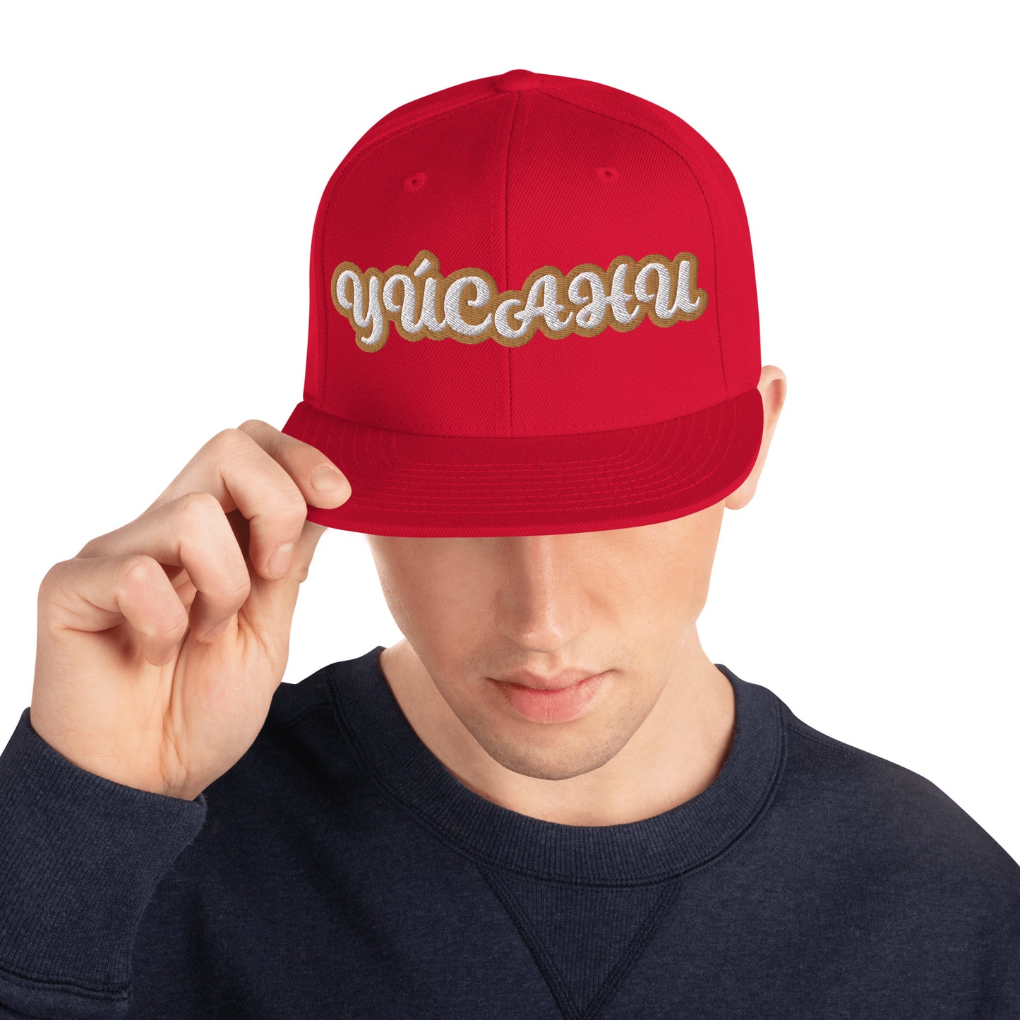 YUCAHU 1   Script Snapback hat