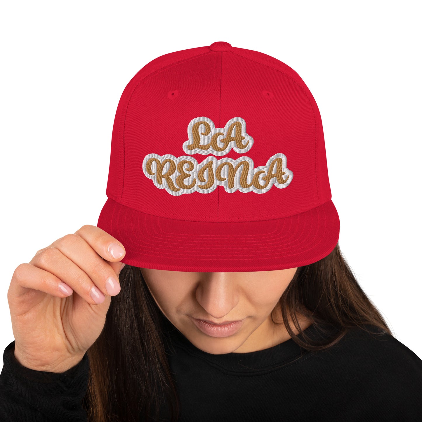 La Reina Reverse Script Snapback hat