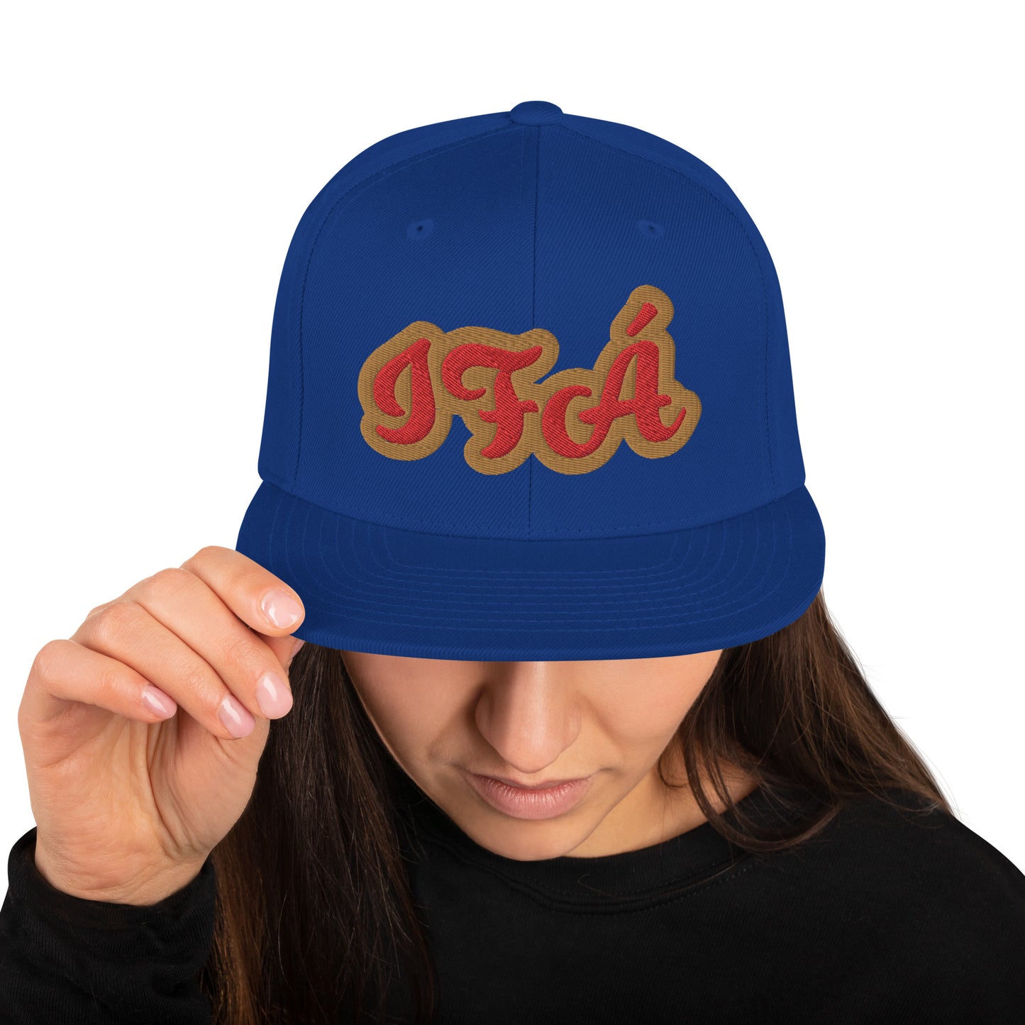 IFÁ Red 7 Script Snapback Hat