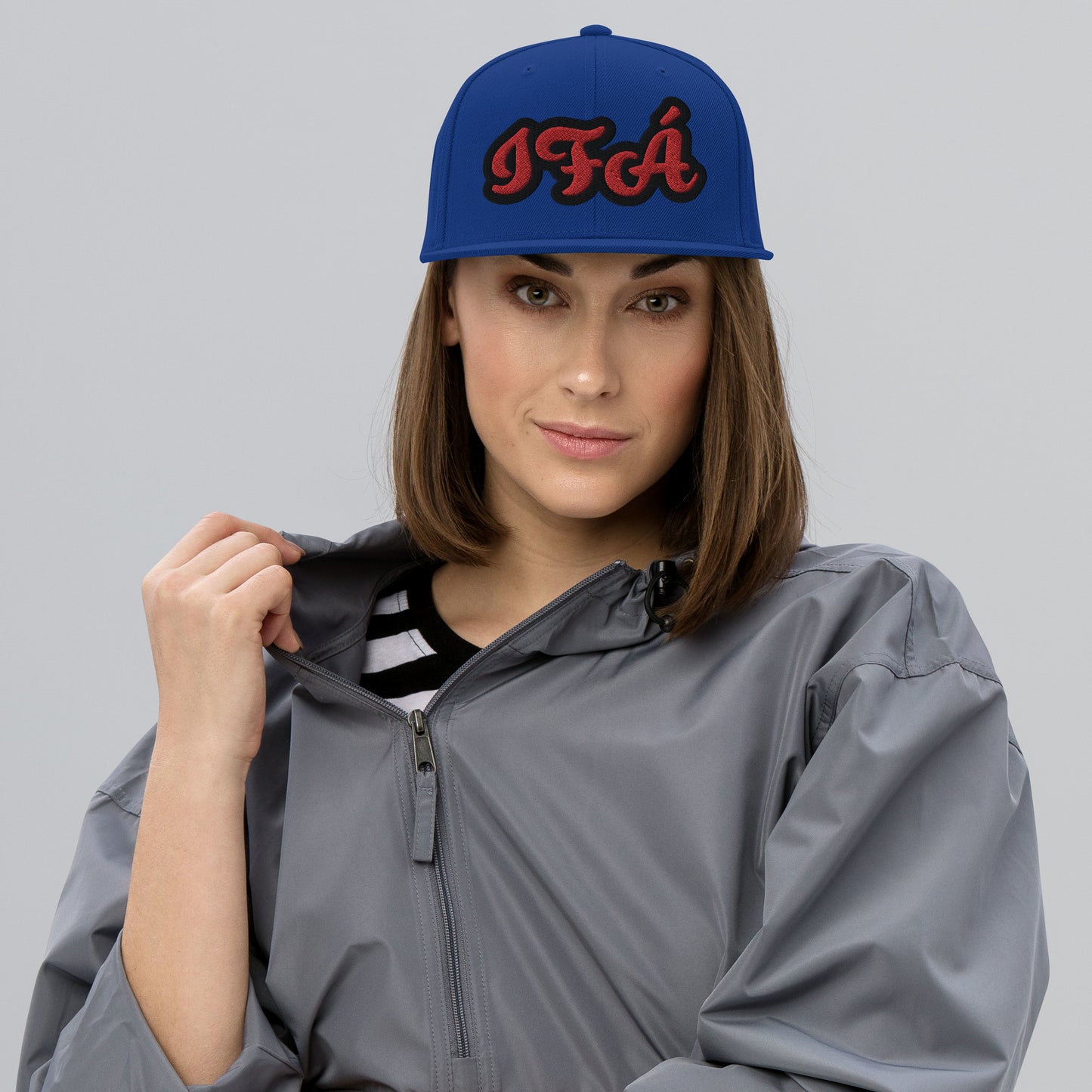 IFÁ Red 3 Script Snapback Hat