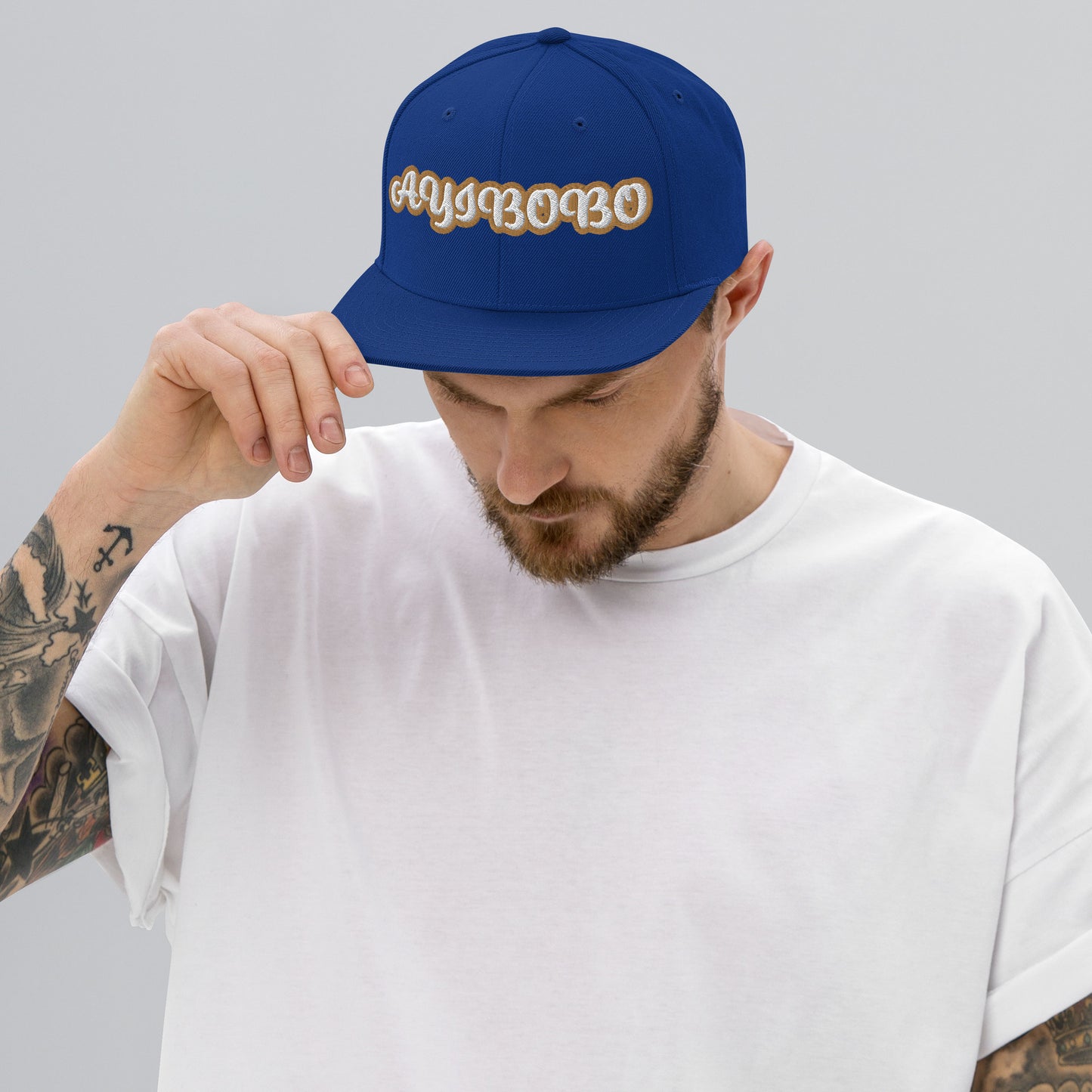 Ayibobo Script Snapback hat