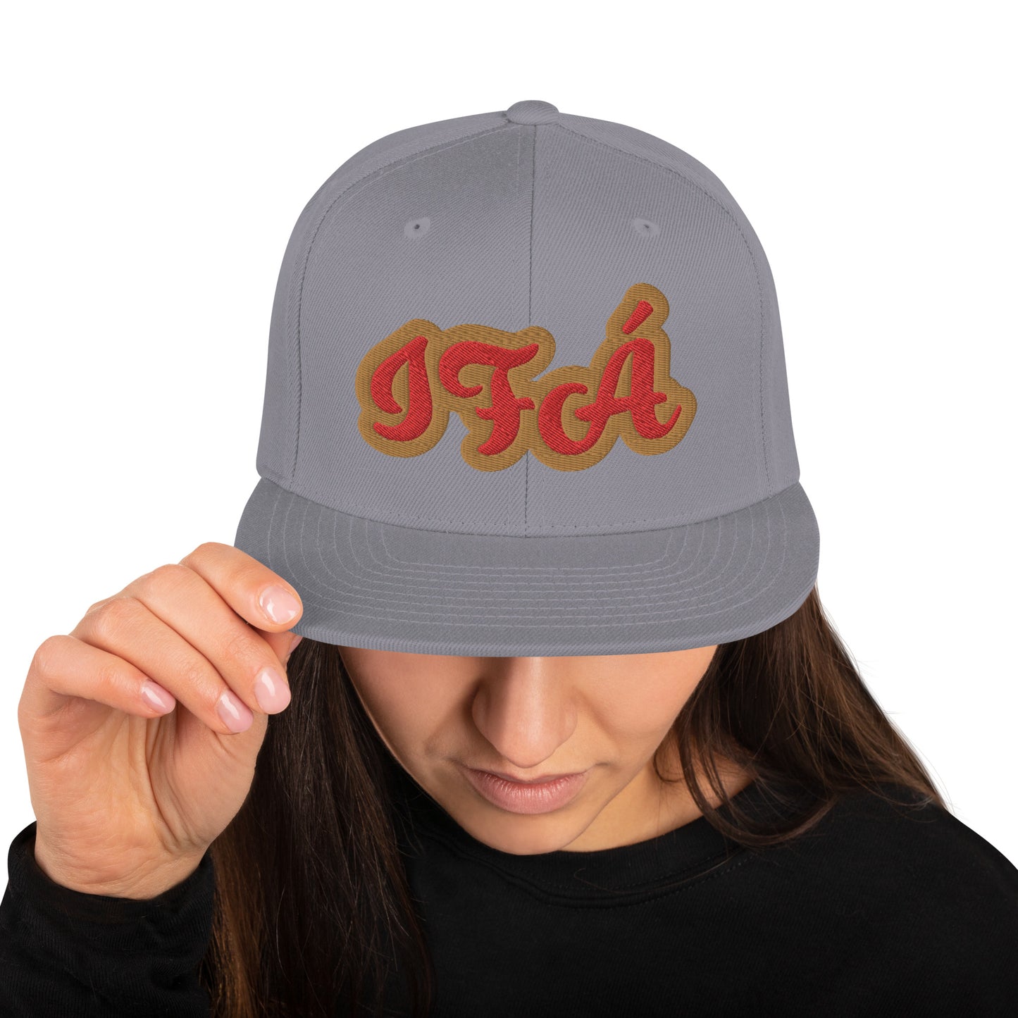 IFÁ Red 7 Script Snapback Hat