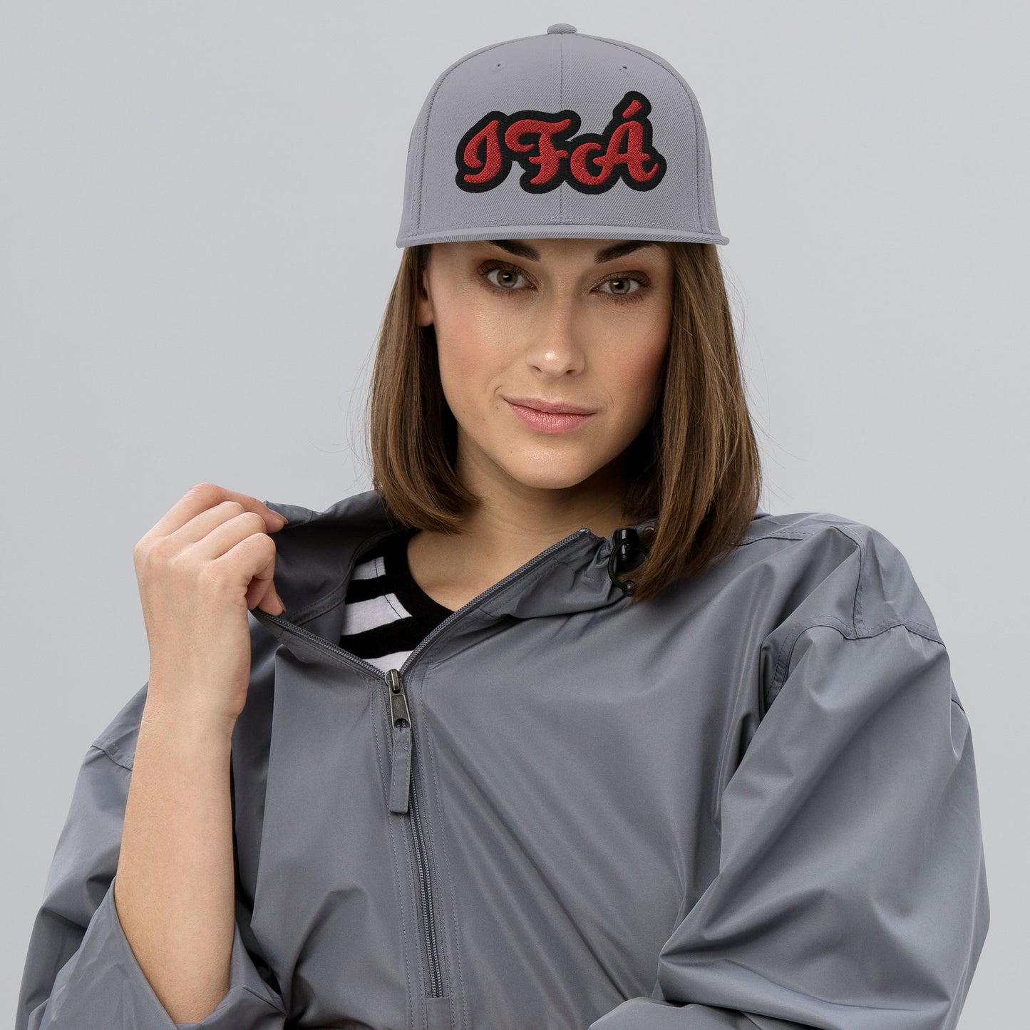 IFÁ Red 3 Script Snapback Hat