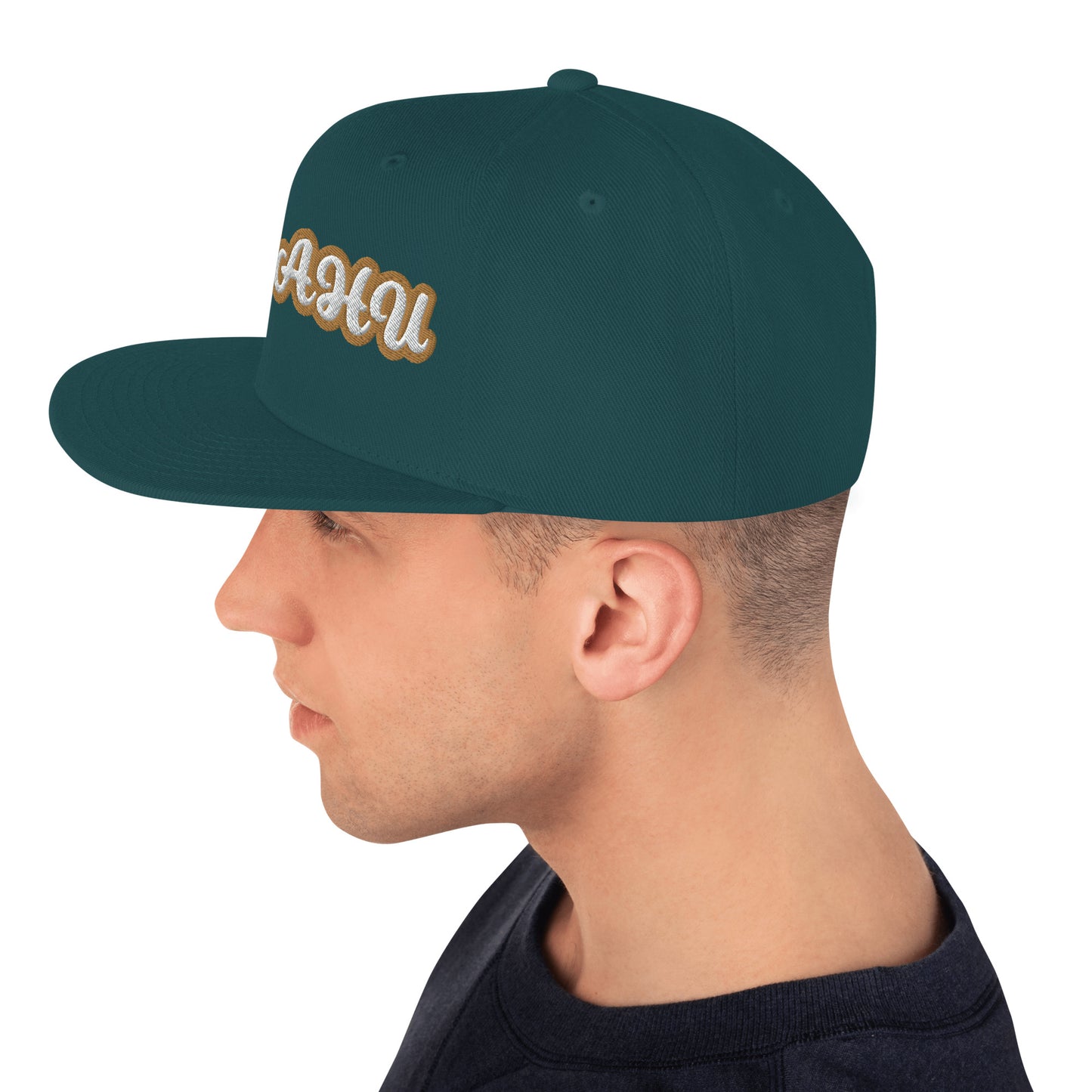 YUCAHU 1   Script Snapback hat