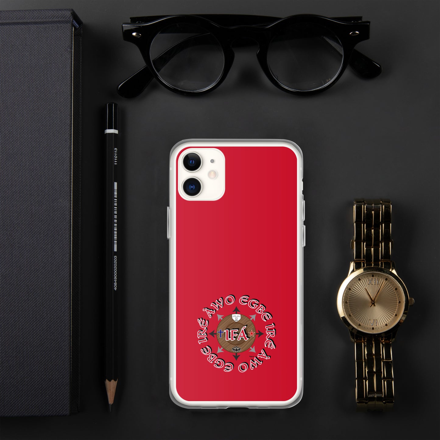 Egbe Ire Awo Signature Logo Red Clear Case for iPhone®