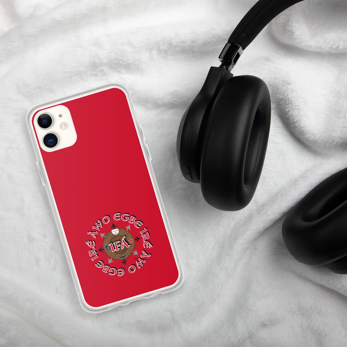 Egbe Ire Awo Signature Logo Red Clear Case for iPhone®