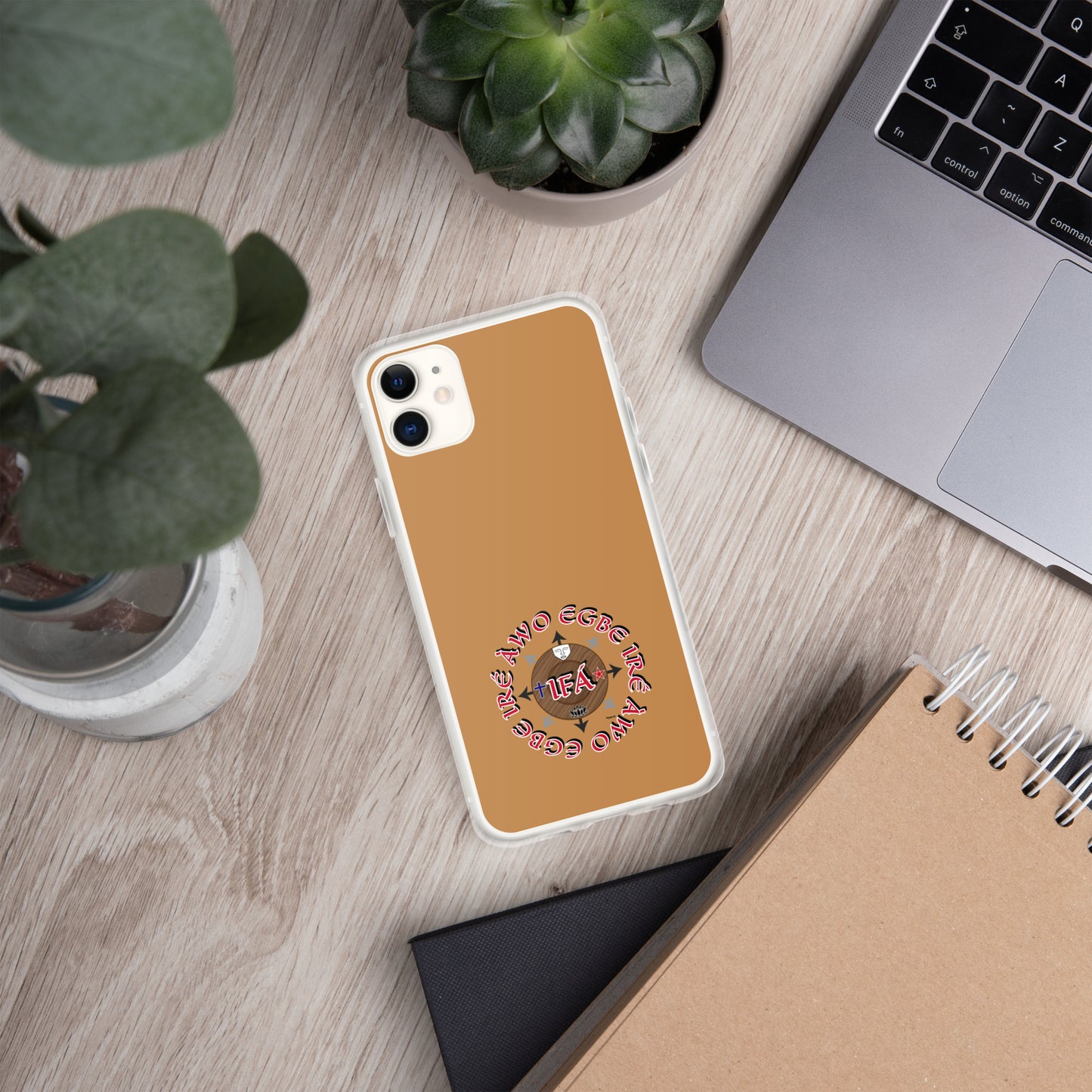 Egbe Ire Awo Signature Logo Gold Clear Case for iPhone®