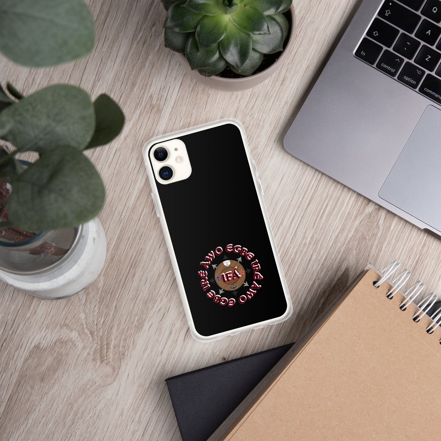 Egbe Ire Awo Signature Logo Black Clear Case for iPhone®