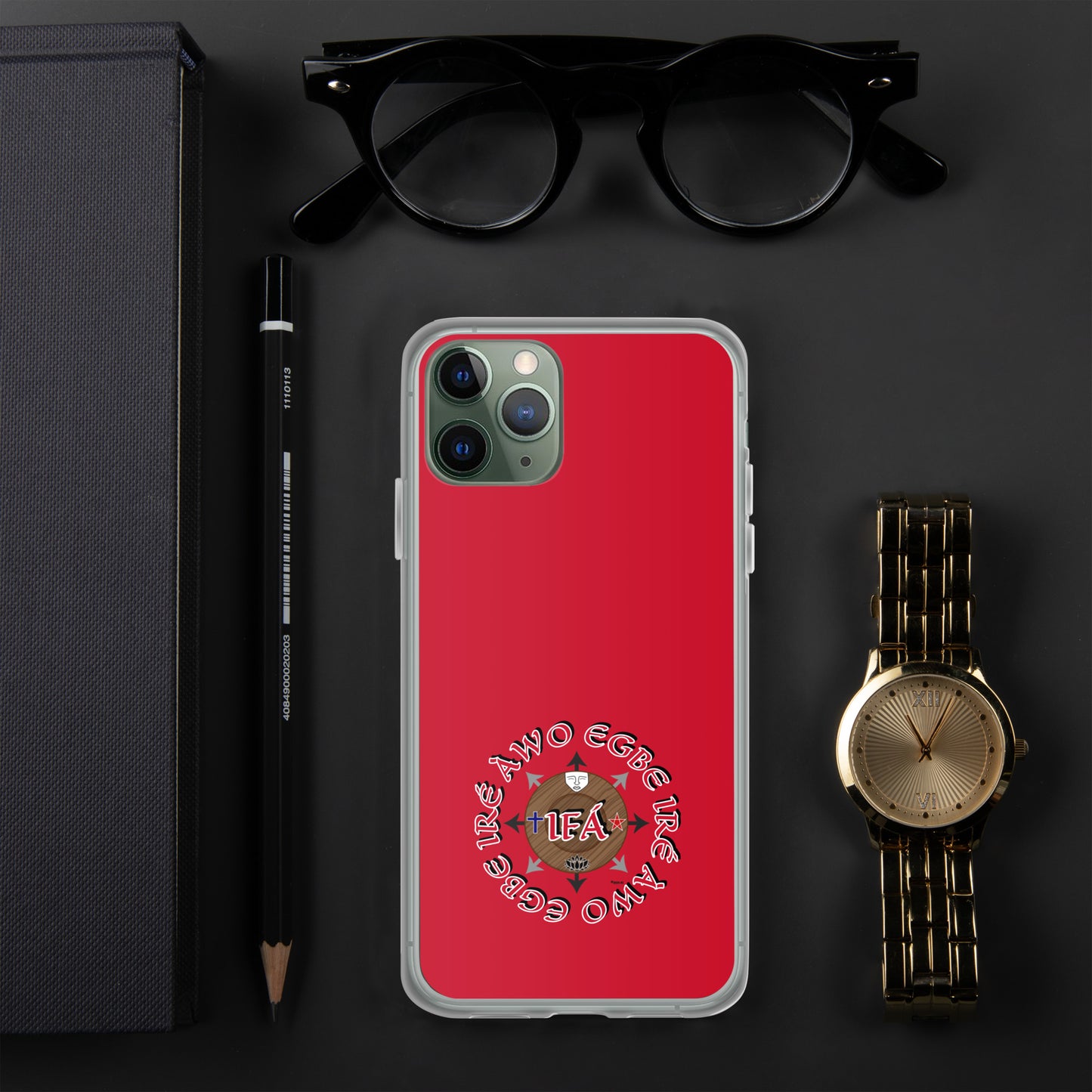 Egbe Ire Awo Signature Logo Red Clear Case for iPhone®