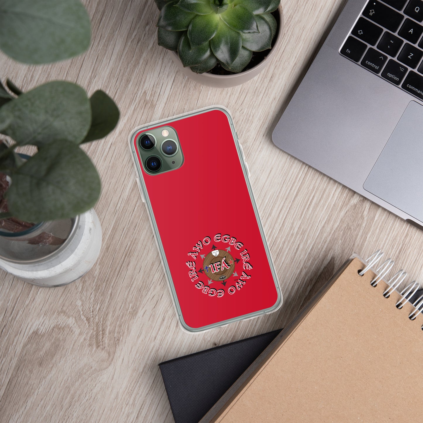 Egbe Ire Awo Signature Logo Red Clear Case for iPhone®