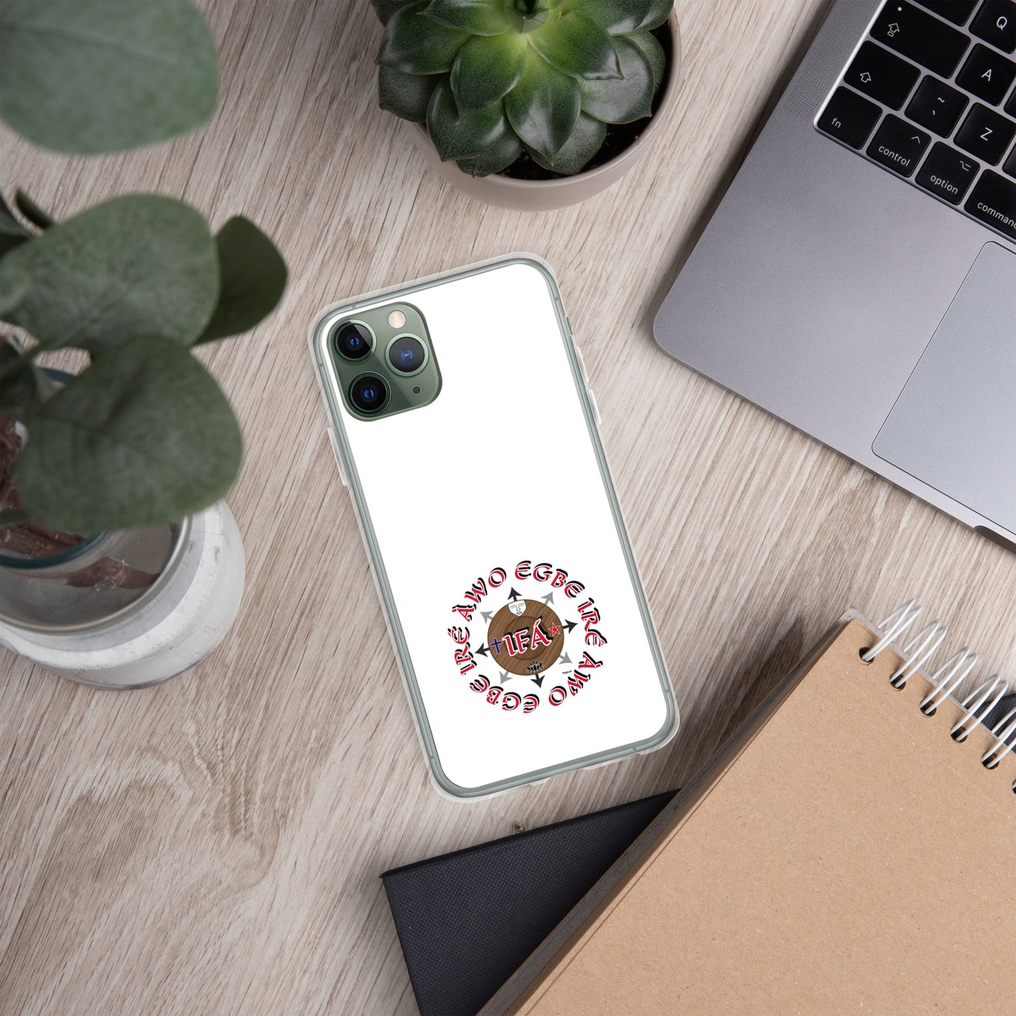 Egbe Ire Awo Signature Logo White Clear Case for iPhone®