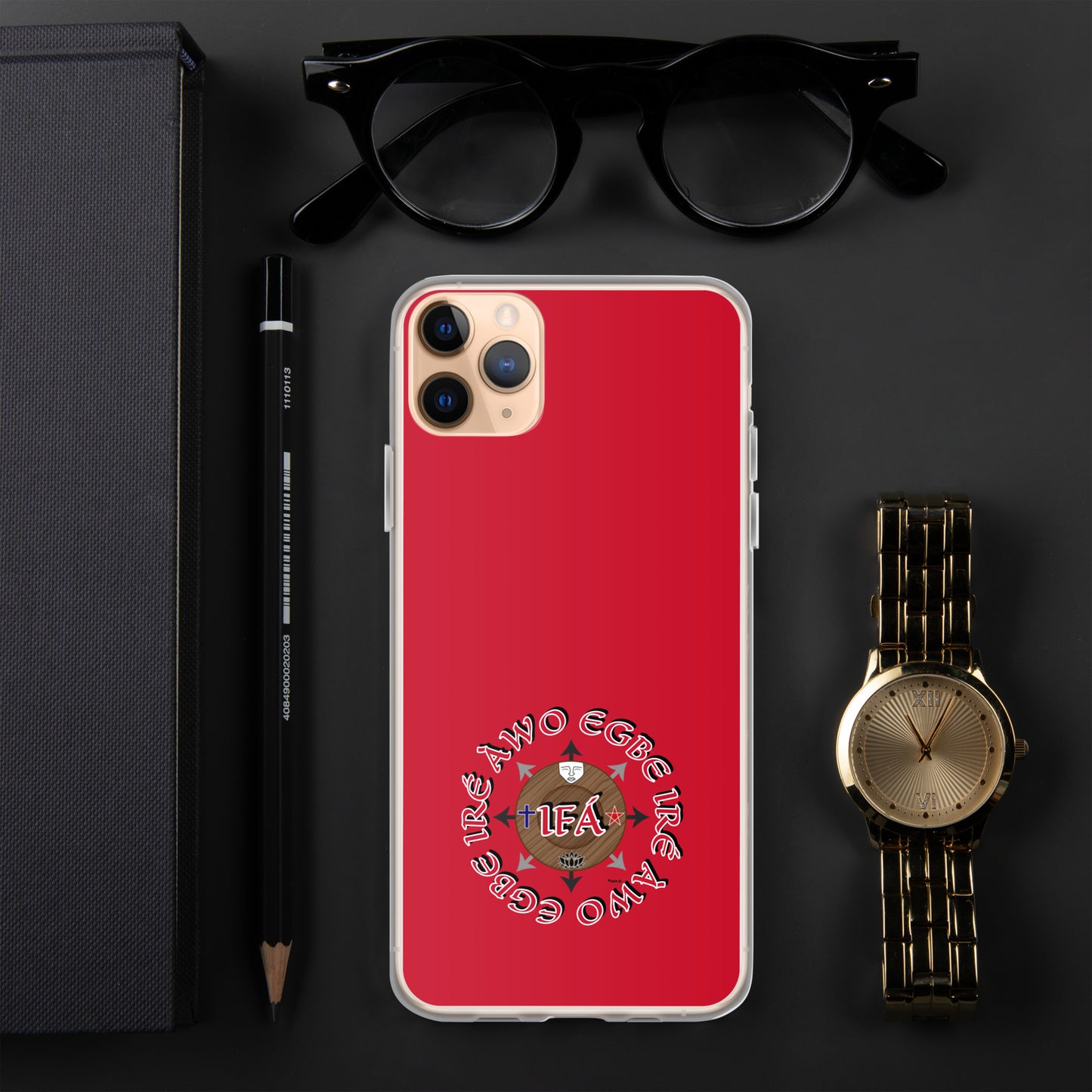 Egbe Ire Awo Signature Logo Red Clear Case for iPhone®