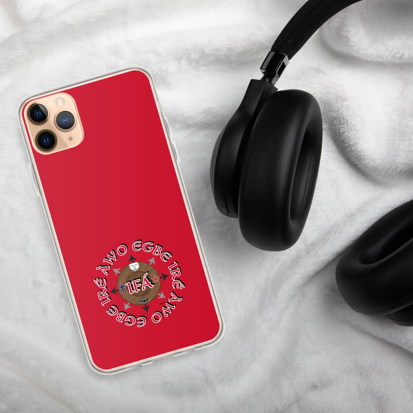 Egbe Ire Awo Signature Logo Red Clear Case for iPhone®