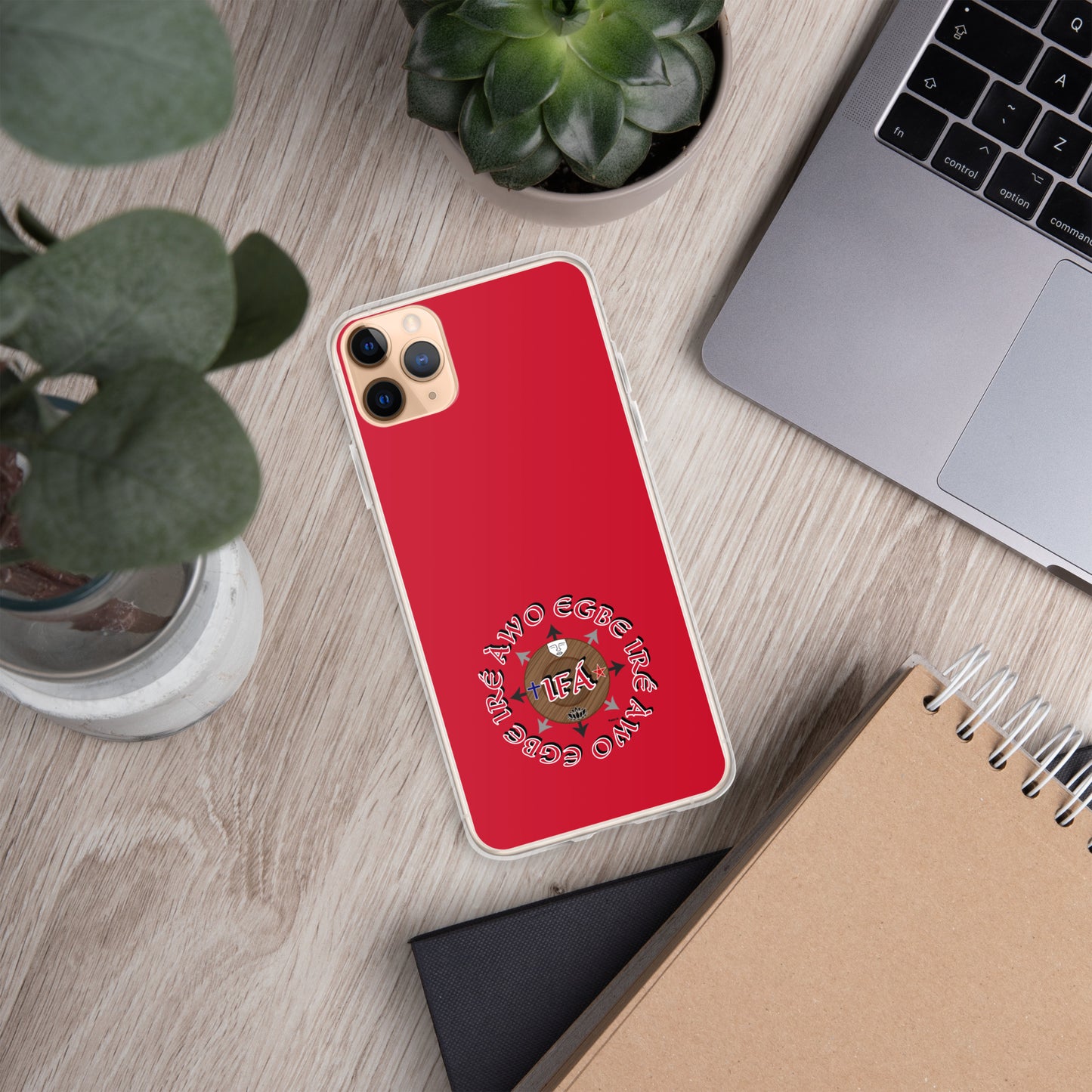 Egbe Ire Awo Signature Logo Red Clear Case for iPhone®