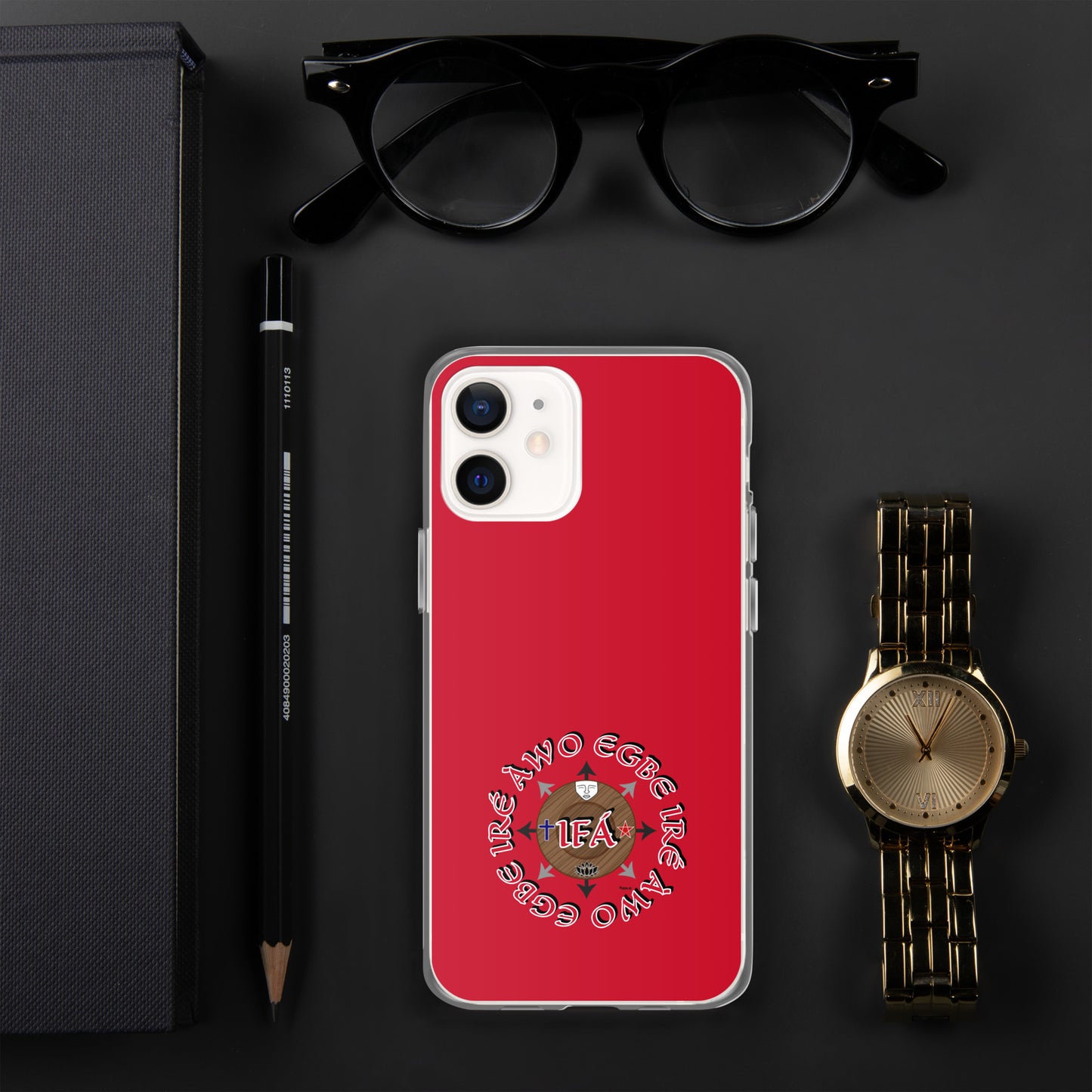 Egbe Ire Awo Signature Logo Red Clear Case for iPhone®