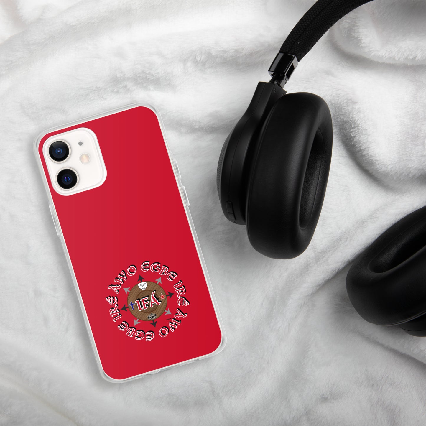 Egbe Ire Awo Signature Logo Red Clear Case for iPhone®