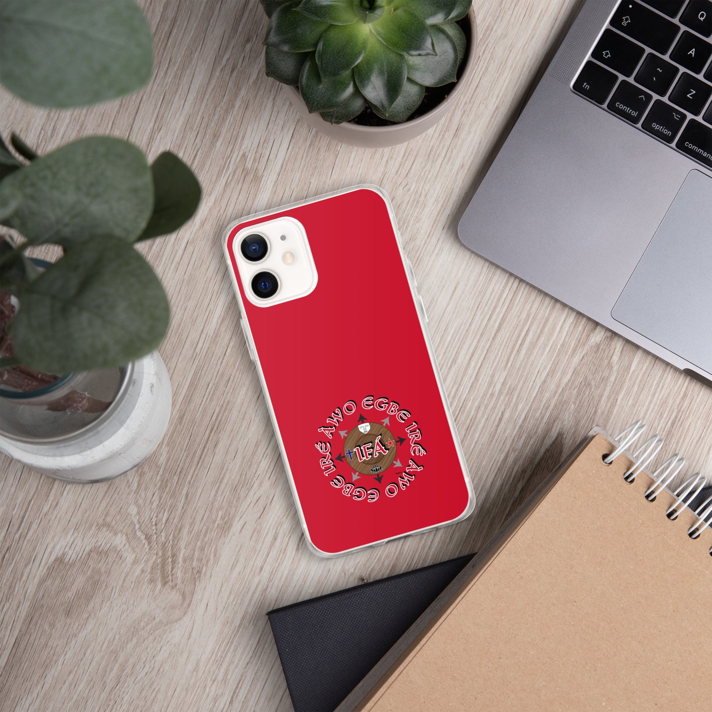 Egbe Ire Awo Signature Logo Red Clear Case for iPhone®