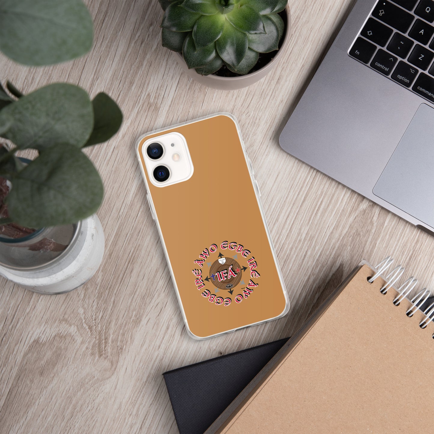 Egbe Ire Awo Signature Logo Gold Clear Case for iPhone®