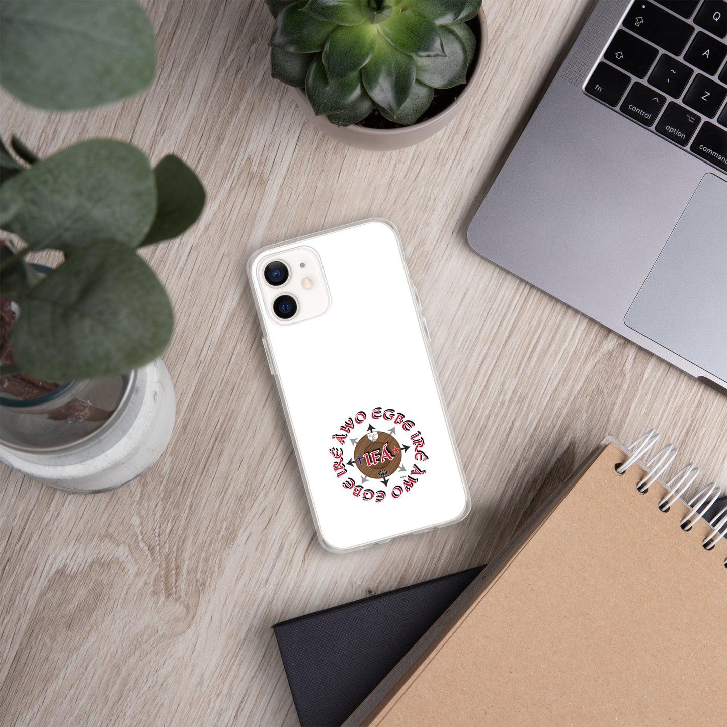 Egbe Ire Awo Signature Logo White Clear Case for iPhone®