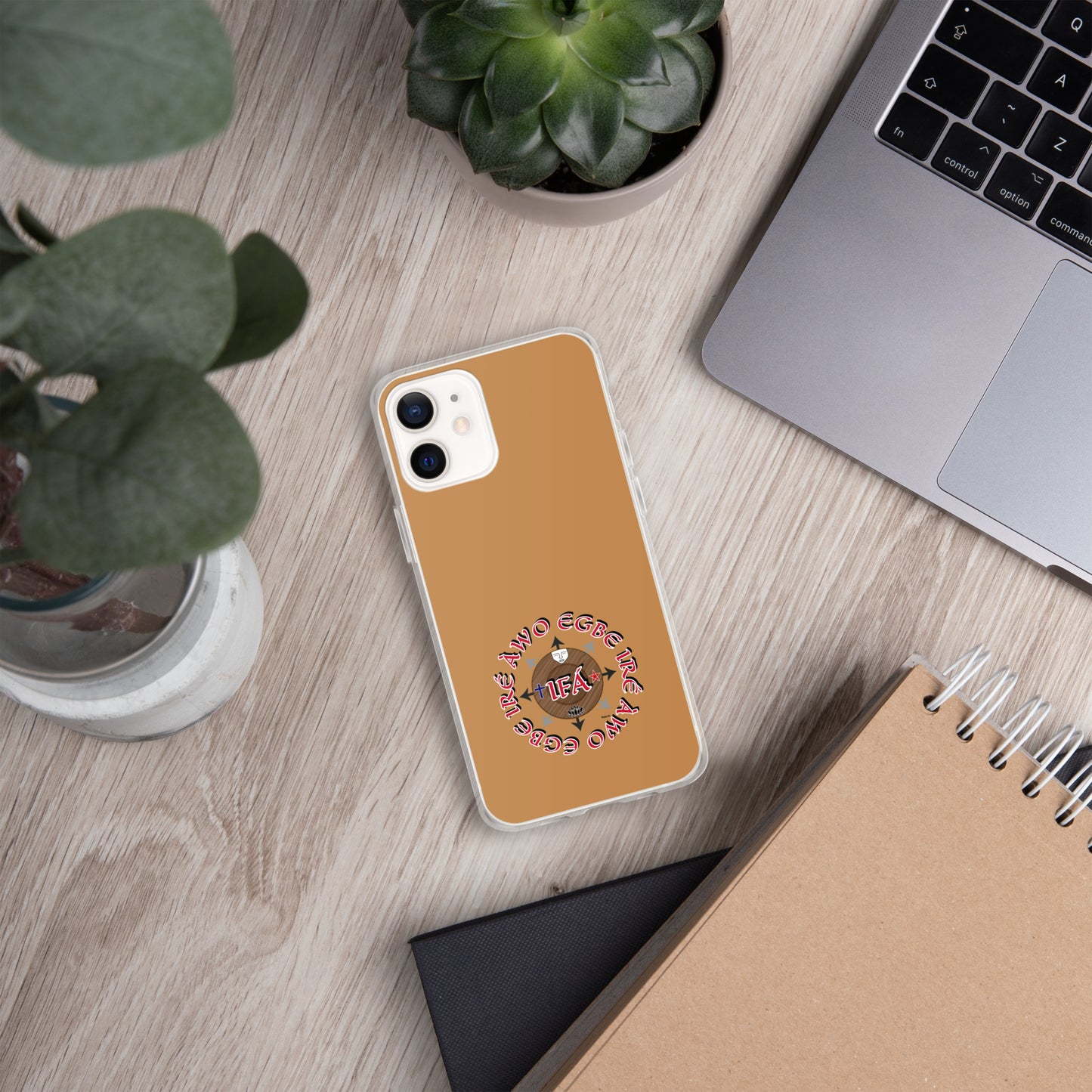 Egbe Ire Awo Signature Logo Gold Clear Case for iPhone®