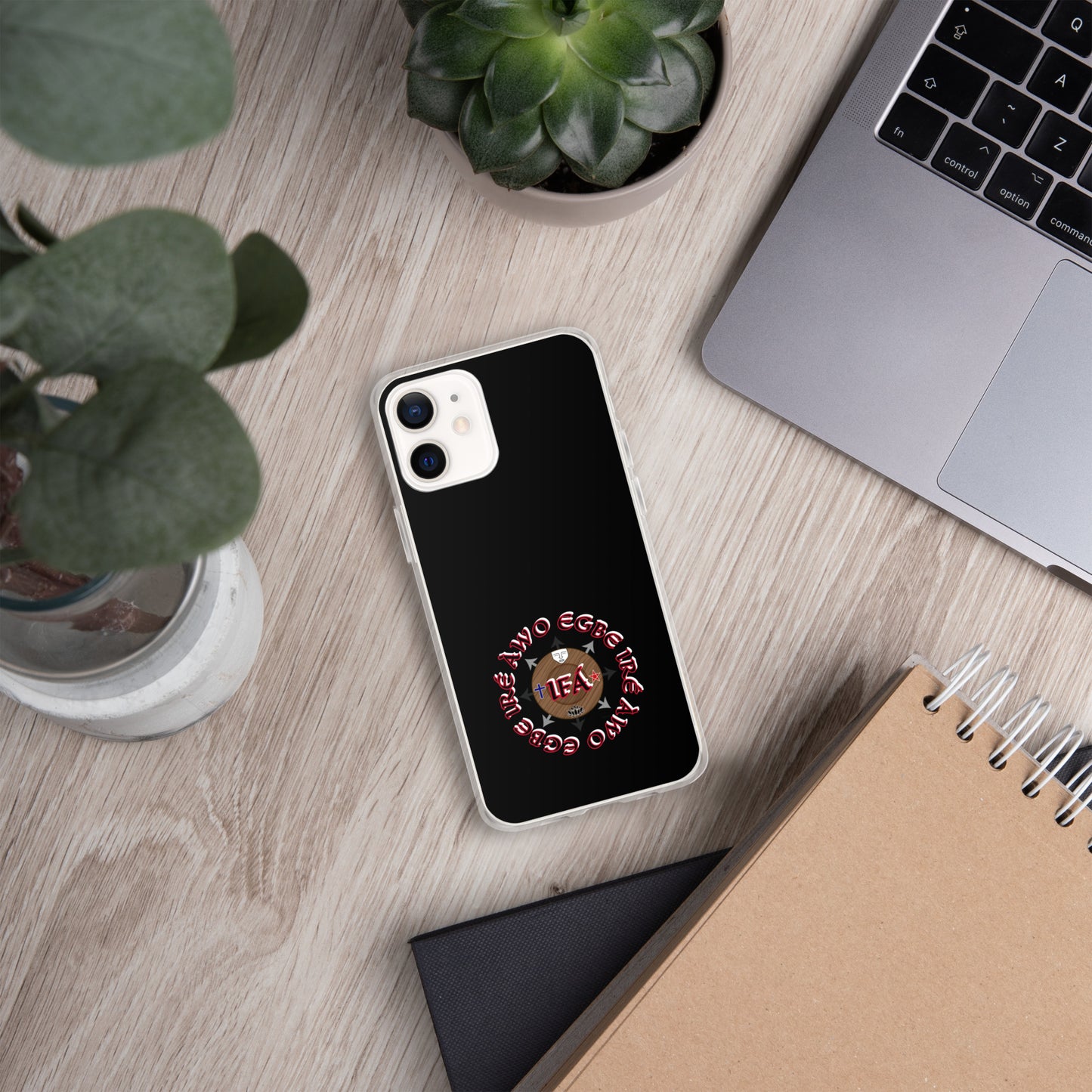 Egbe Ire Awo Signature Logo Black Clear Case for iPhone®