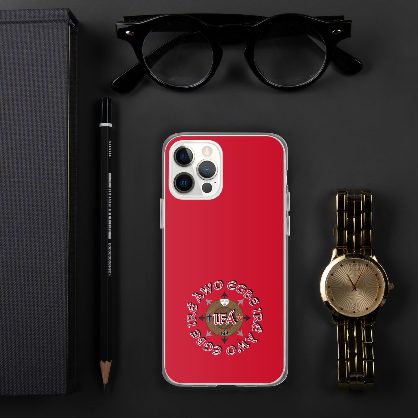 Egbe Ire Awo Signature Logo Red Clear Case for iPhone®