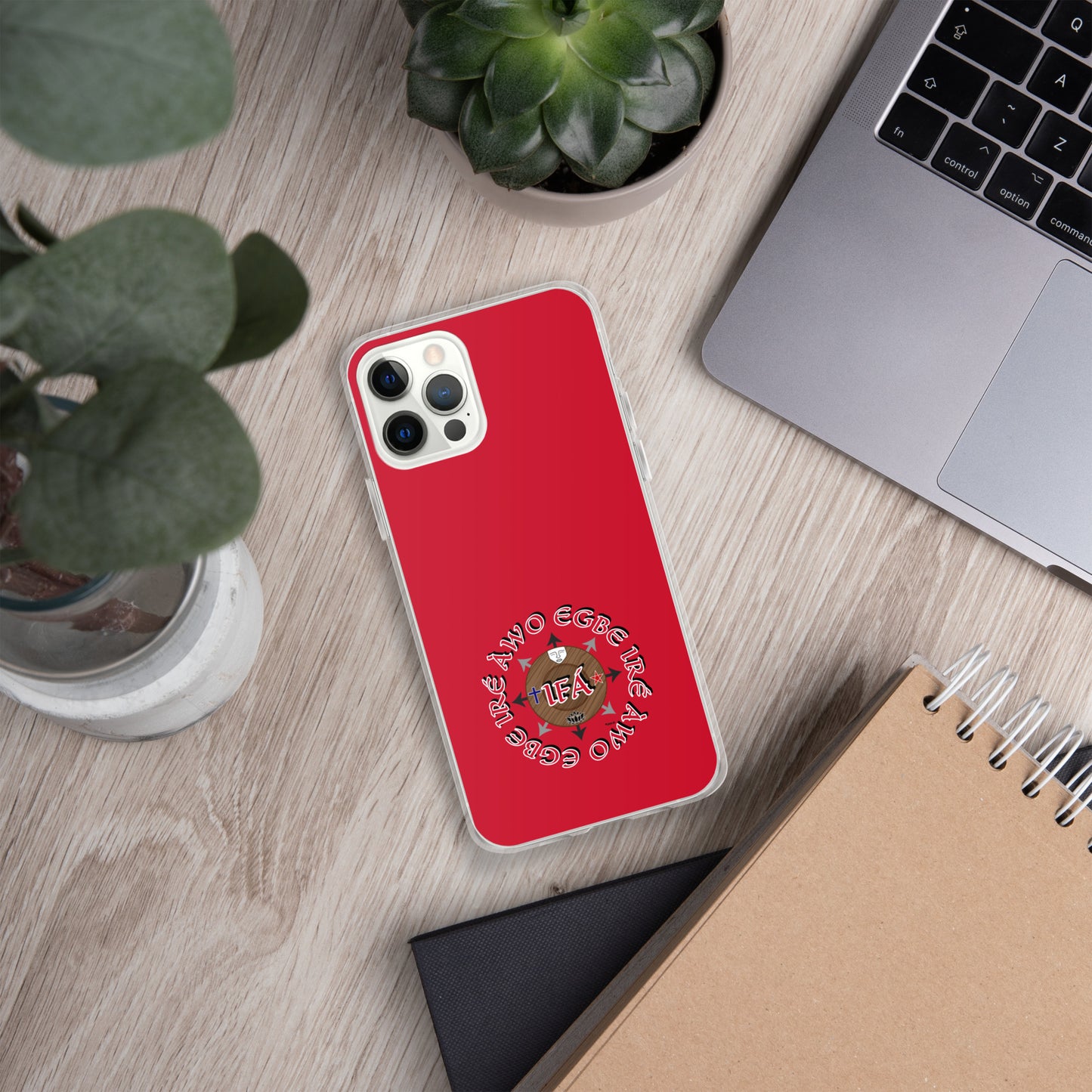 Egbe Ire Awo Signature Logo Red Clear Case for iPhone®