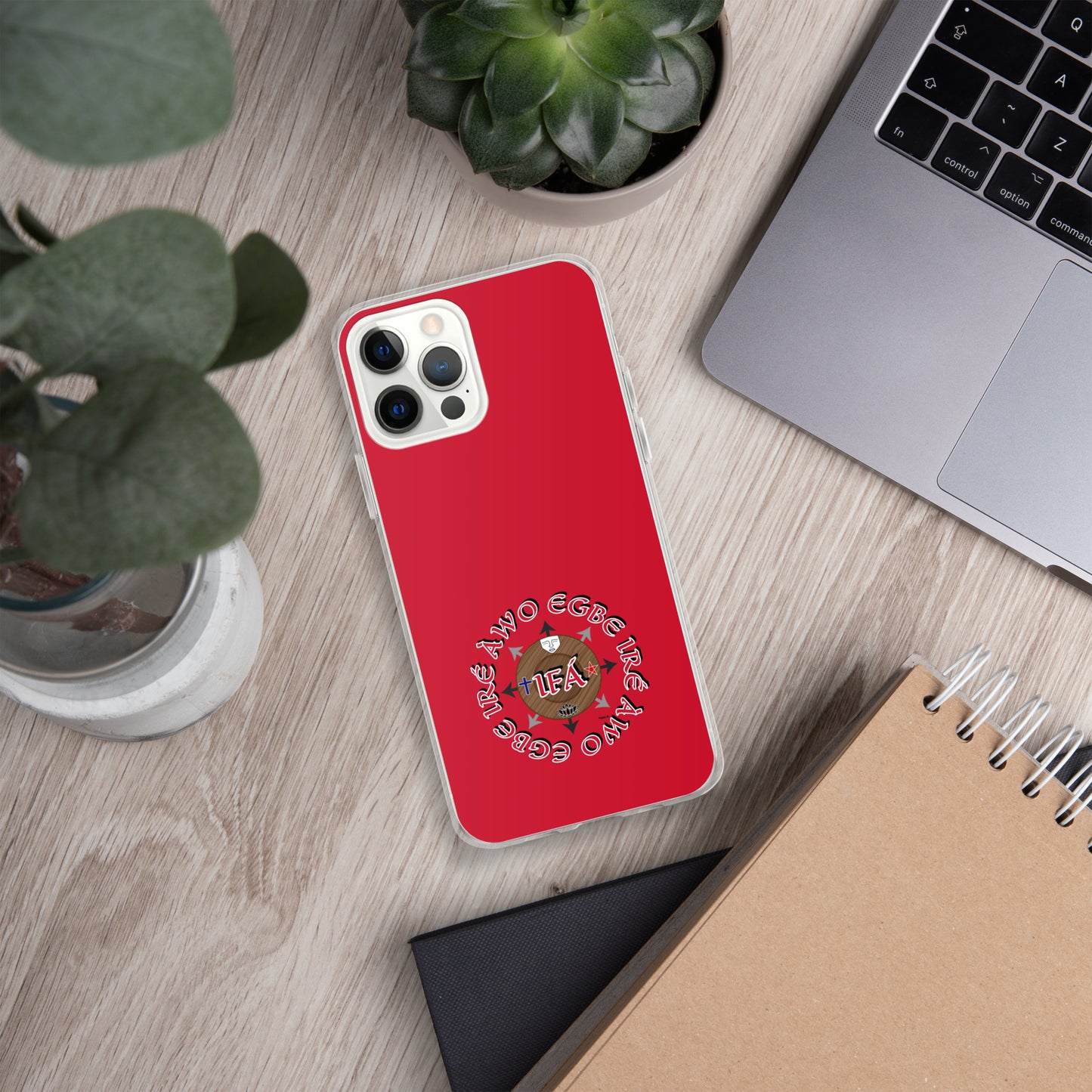 Egbe Ire Awo Signature Logo Red Clear Case for iPhone®