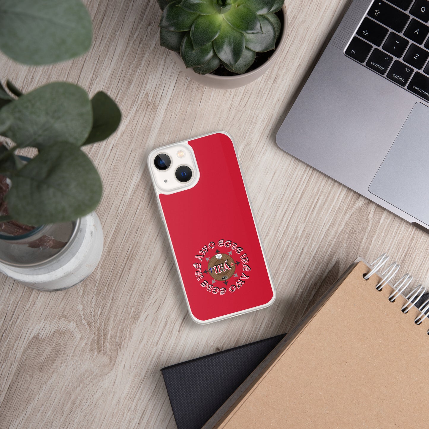 Egbe Ire Awo Signature Logo Red Clear Case for iPhone®