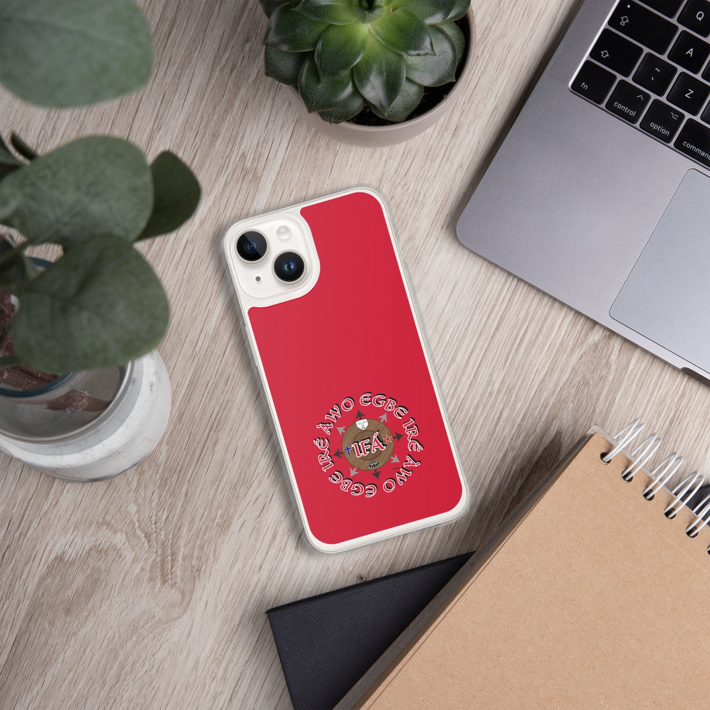 Egbe Ire Awo Signature Logo Red Clear Case for iPhone®