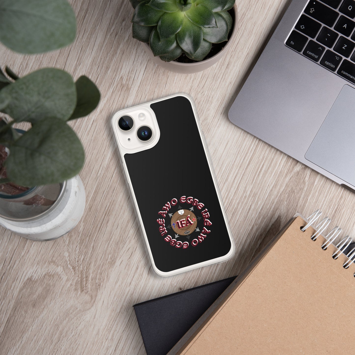 Egbe Ire Awo Signature Logo Black Clear Case for iPhone®