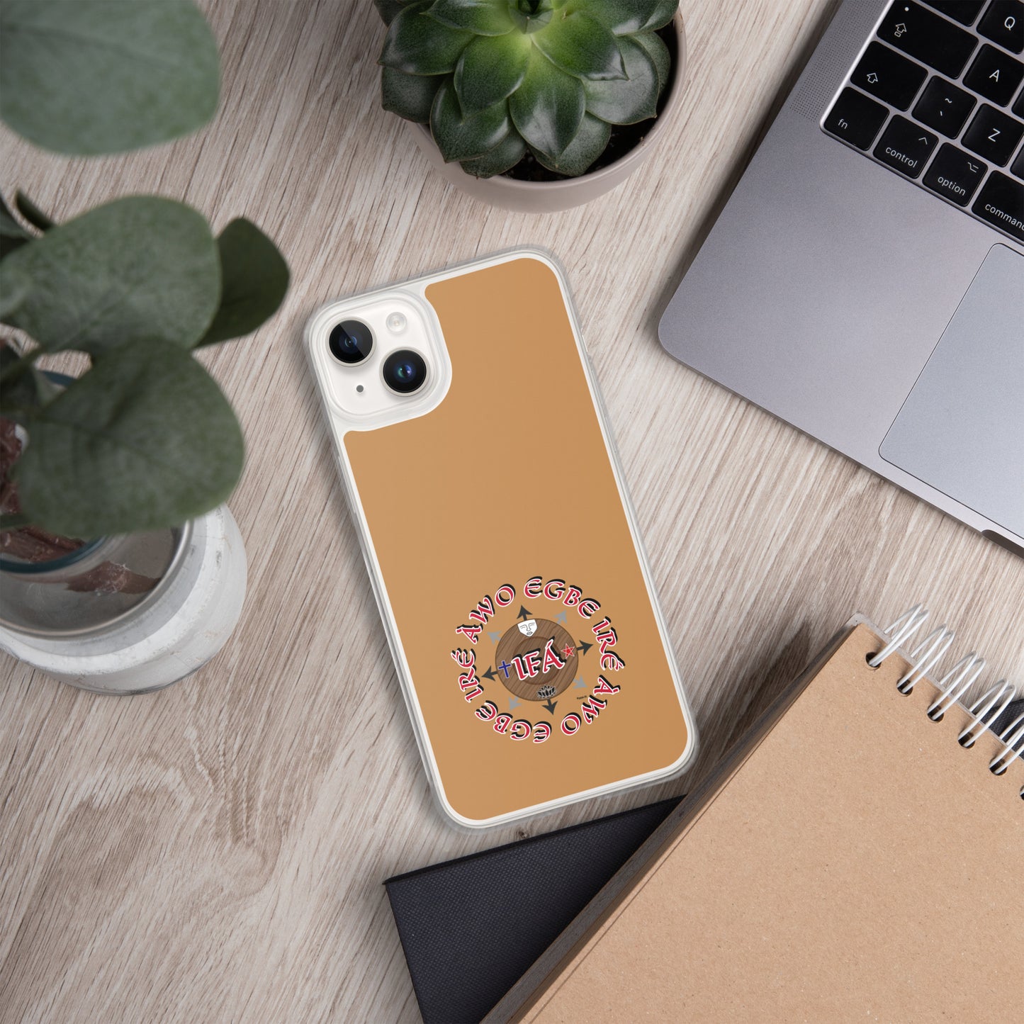 Egbe Ire Awo Signature Logo Gold Clear Case for iPhone®