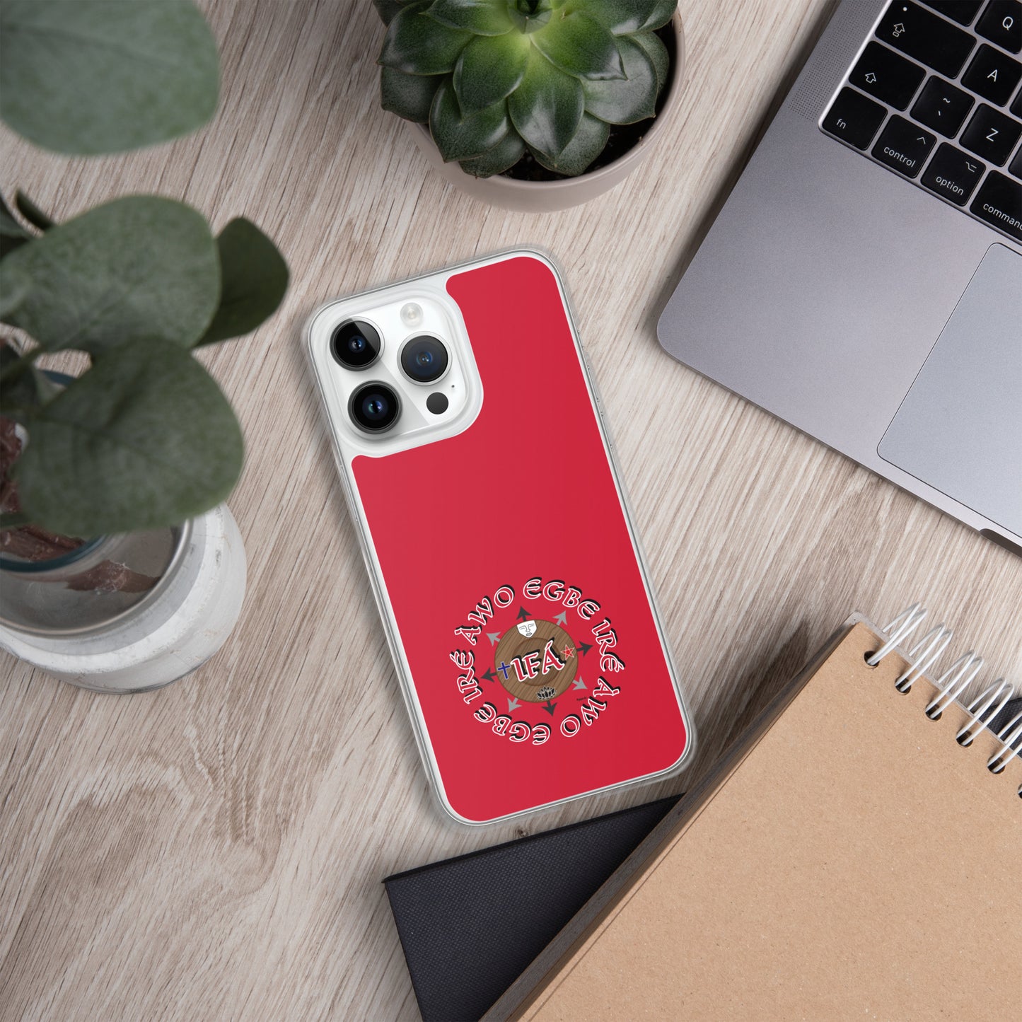 Egbe Ire Awo Signature Logo Red Clear Case for iPhone®