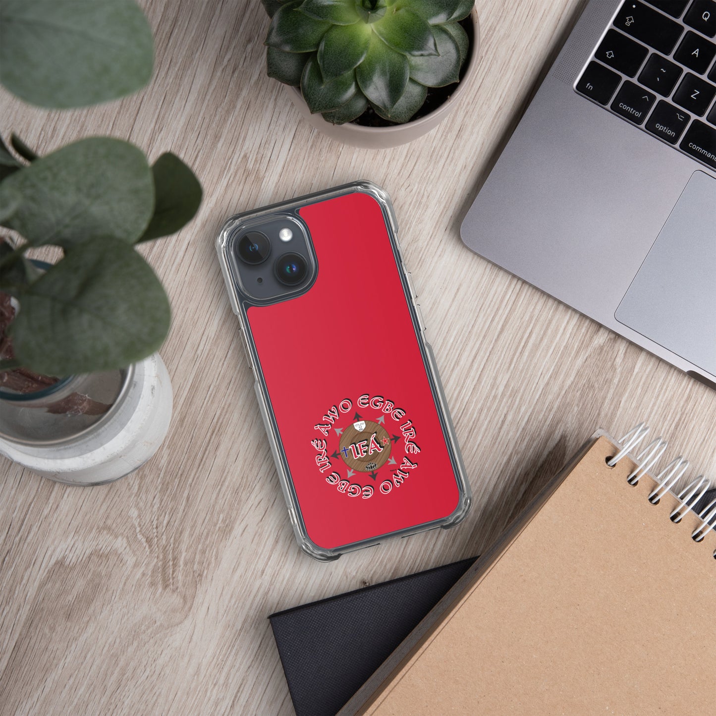 Egbe Ire Awo Signature Logo Red Clear Case for iPhone®