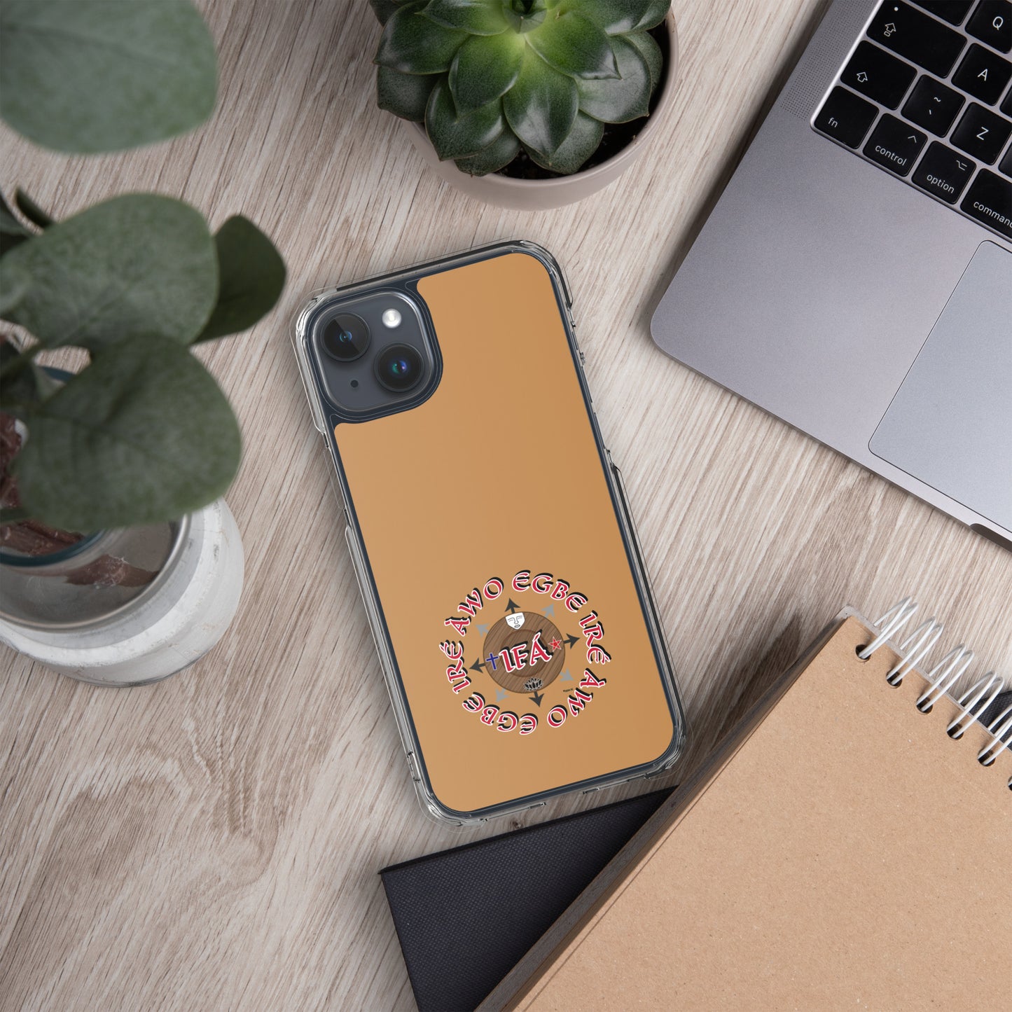 Egbe Ire Awo Signature Logo Gold Clear Case for iPhone®