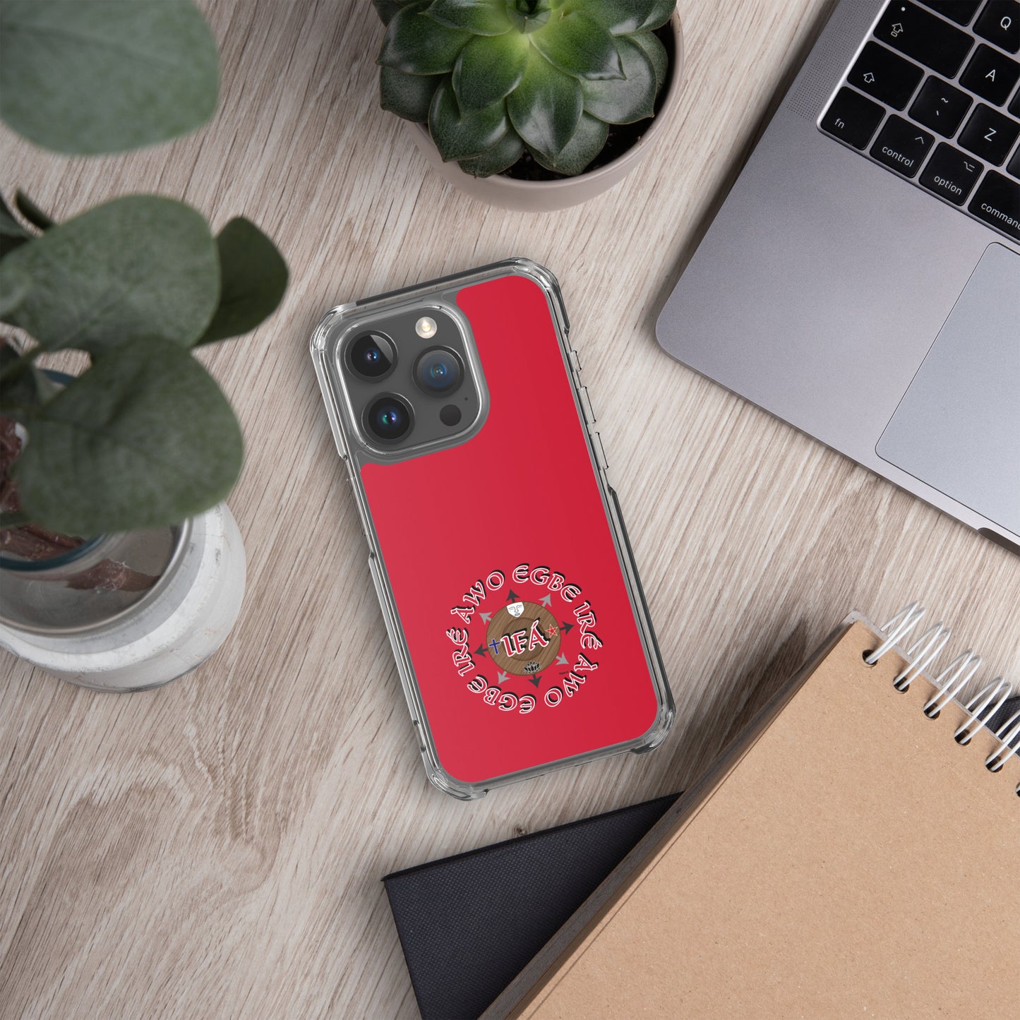 Egbe Ire Awo Signature Logo Red Clear Case for iPhone®